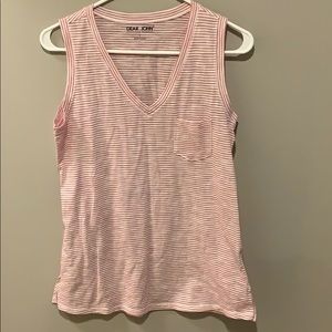 Red and white stripe tank